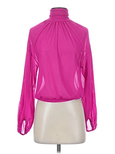 Pre-owned Express Long Sleeve Blouse In Pink