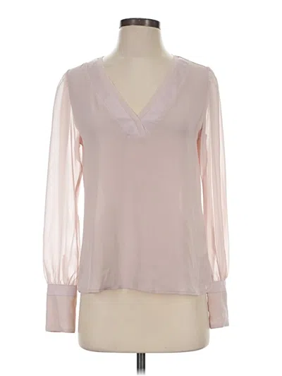 Pre-owned Express Long Sleeve Blouse In Pink