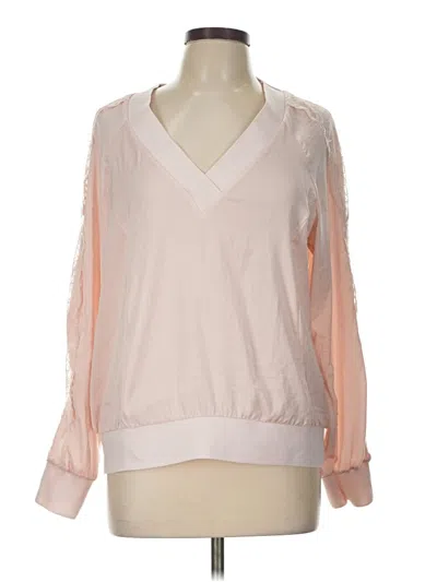 Pre-owned Express Long Sleeve Blouse In Pink
