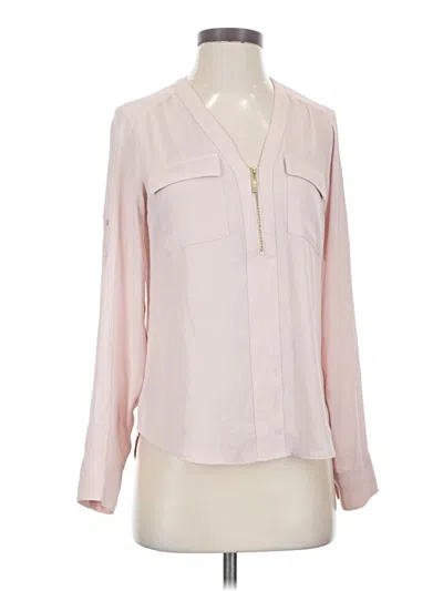 Pre-owned Express Long Sleeve Blouse In Pink