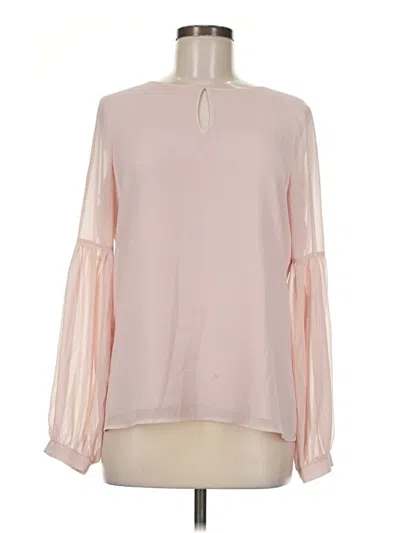 Pre-owned Express Long Sleeve Blouse In Pink