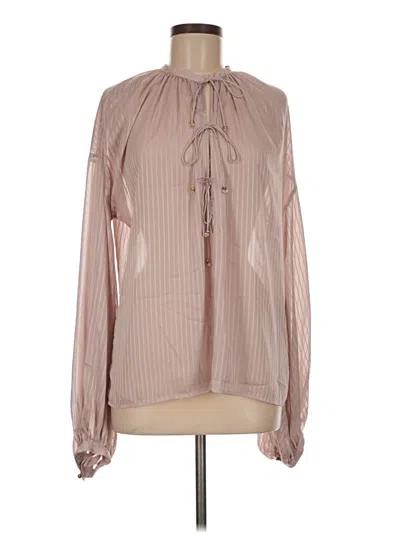 Pre-owned Express Long Sleeve Blouse In Pink