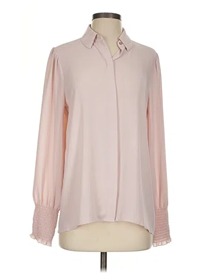 Pre-owned Express Long Sleeve Blouse In Pink