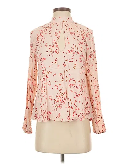 Pre-owned Express Long Sleeve Blouse In Pink