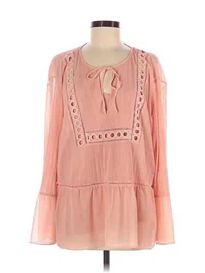 Express Long Sleeve Blouse In Pink