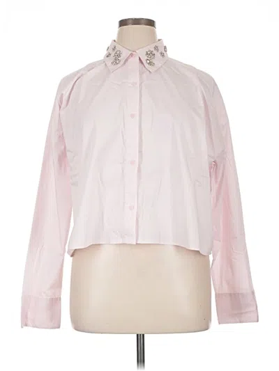 Express Long Sleeve Blouse In Pink