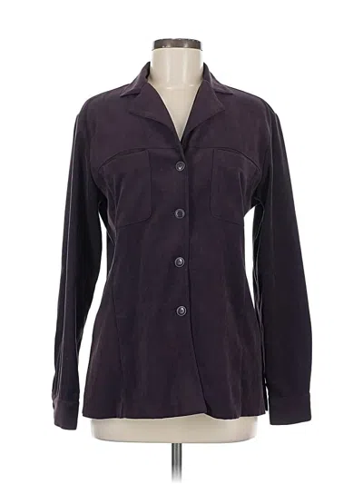 Pre-owned Express Long Sleeve Blouse In Purple