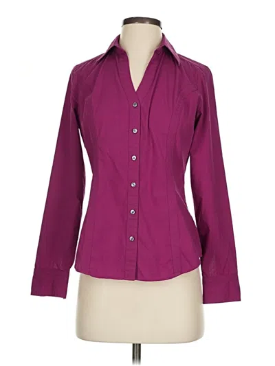 Pre-owned Express Long Sleeve Blouse In Purple