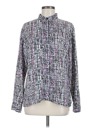 Pre-owned Express Long Sleeve Blouse In Purple