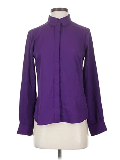 Pre-owned Express Long Sleeve Blouse In Purple