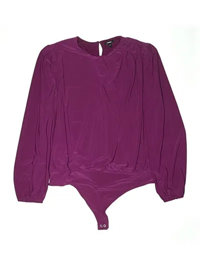 Pre-owned Express Long Sleeve Blouse In Purple