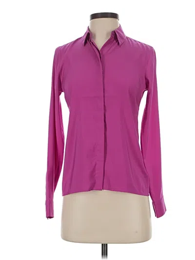 Pre-owned Express Long Sleeve Blouse In Purple