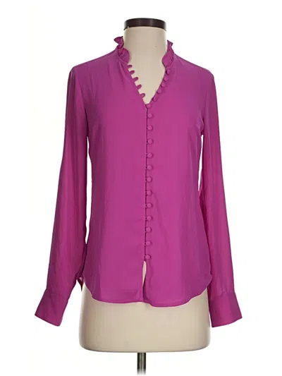 Pre-owned Express Long Sleeve Blouse In Purple