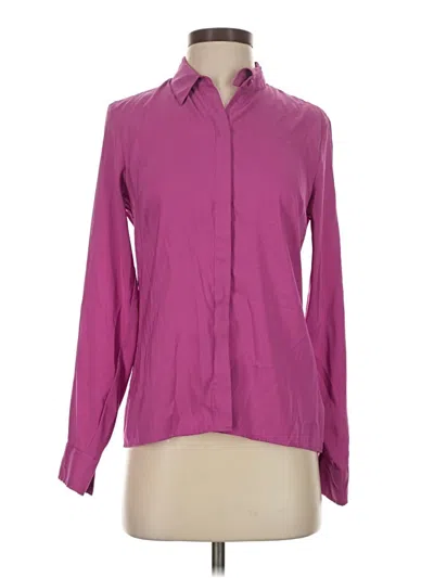 Pre-owned Express Long Sleeve Blouse In Purple