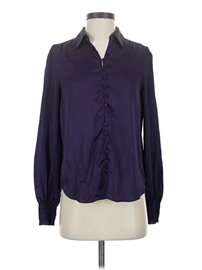 Pre-owned Express Long Sleeve Blouse In Purple