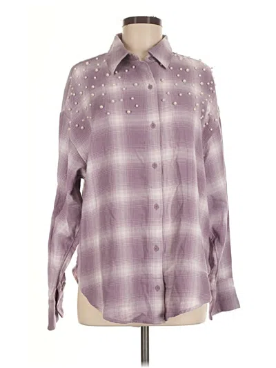 Express Long Sleeve Blouse In Purple