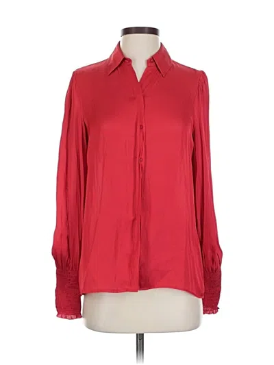 Pre-owned Express Long Sleeve Blouse In Red