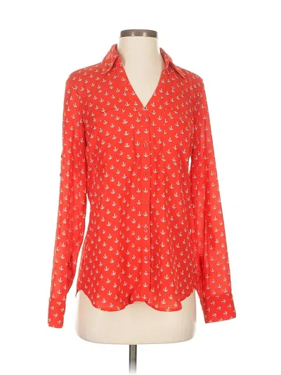 Pre-owned Express Long Sleeve Blouse In Red
