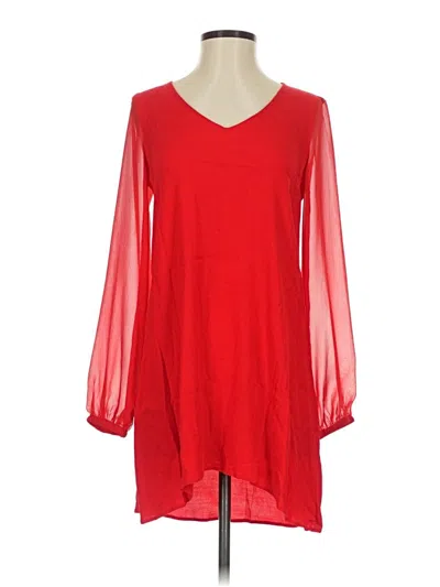 Pre-owned Express Long Sleeve Blouse In Red