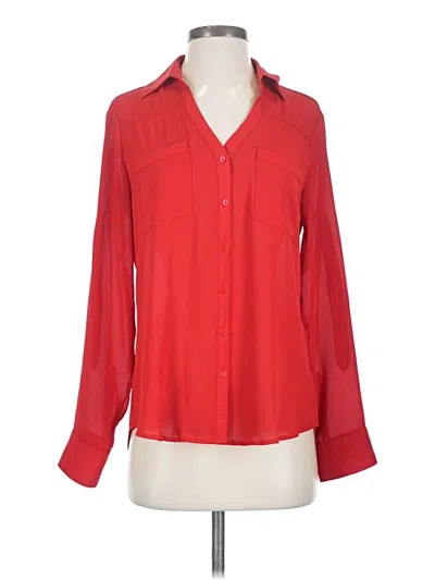 Pre-owned Express Long Sleeve Blouse In Red