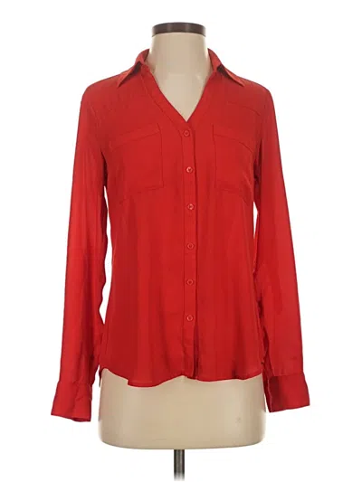 Pre-owned Express Long Sleeve Blouse In Red