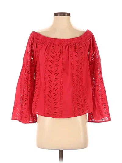 Pre-owned Express Long Sleeve Blouse In Red