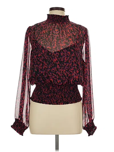 Pre-owned Express Long Sleeve Blouse In Red