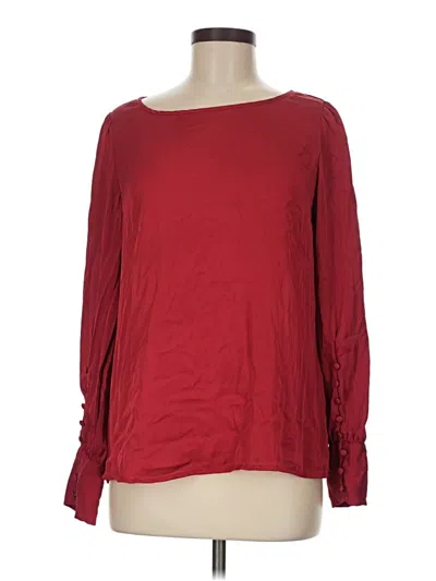 Pre-owned Express Long Sleeve Blouse In Red