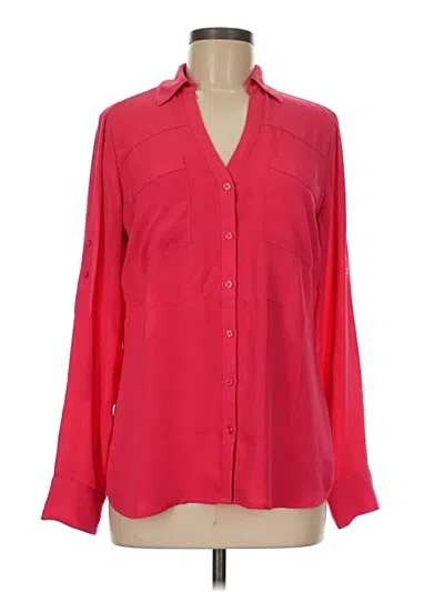 Pre-owned Express Long Sleeve Blouse In Red