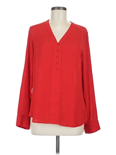 Pre-owned Express Long Sleeve Blouse In Red