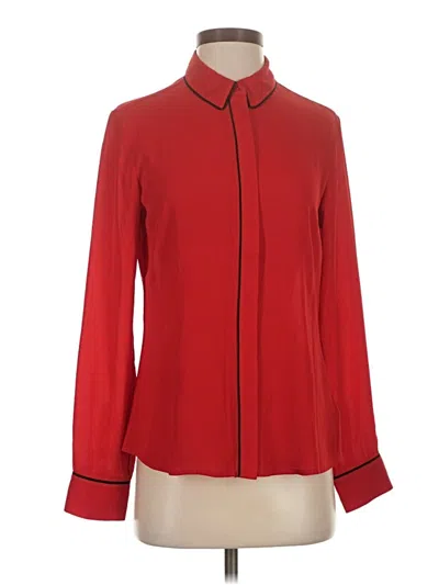 Pre-owned Express Long Sleeve Blouse In Red