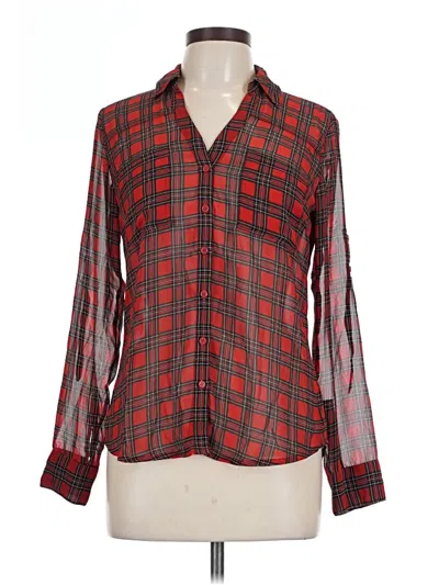 Pre-owned Express Long Sleeve Blouse In Red