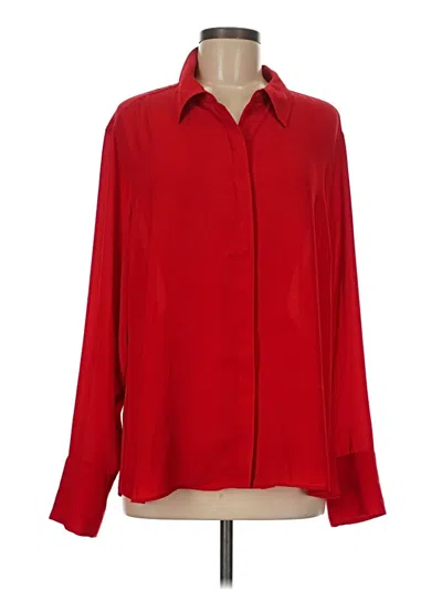 Pre-owned Express Long Sleeve Blouse In Red