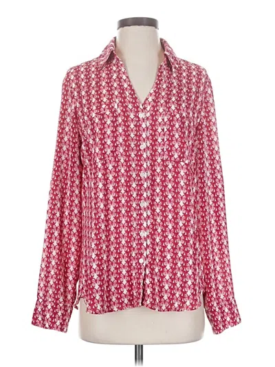 Pre-owned Express Long Sleeve Blouse In Red