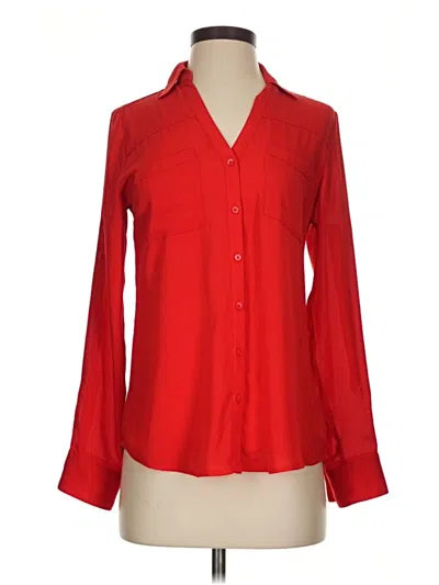 Pre-owned Express Long Sleeve Blouse In Red
