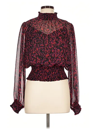 Pre-owned Express Long Sleeve Blouse In Red