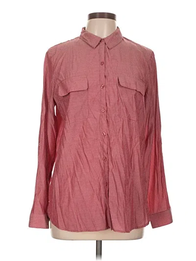 Pre-owned Express Long Sleeve Blouse In Red