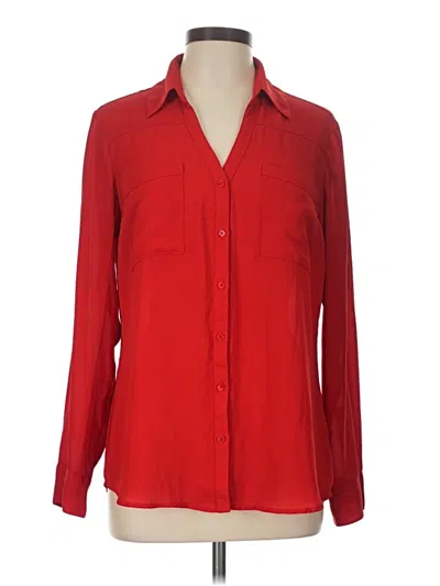 Pre-owned Express Long Sleeve Blouse In Red