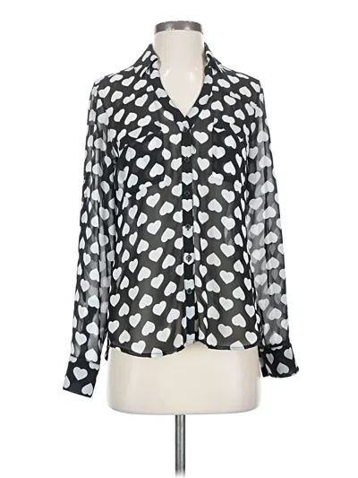 Pre-owned Express Long Sleeve Blouse In Silver