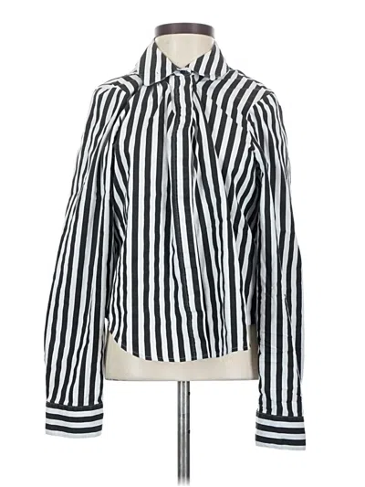 Pre-owned Express Long Sleeve Blouse In Silver