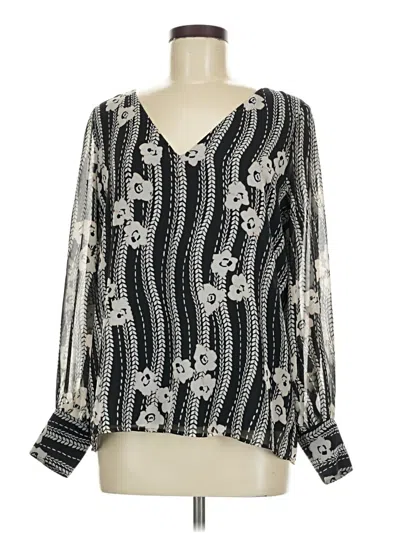 Pre-owned Express Long Sleeve Blouse In Silver