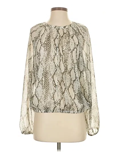 Pre-owned Express Long Sleeve Blouse In Silver
