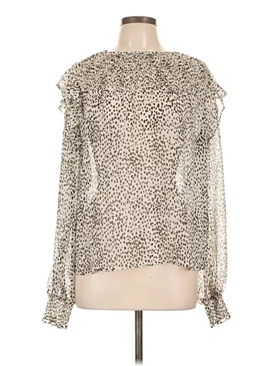 Pre-owned Express Long Sleeve Blouse In Silver