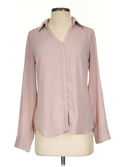 Pre-owned Express Long Sleeve Blouse In Tan