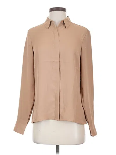 Pre-owned Express Long Sleeve Blouse In Tan