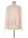 Express Long Sleeve Blouse In Tan