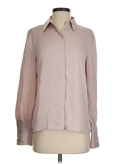 Pre-owned Express Long Sleeve Blouse In Tan