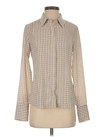 Pre-owned Express Long Sleeve Blouse In Tan