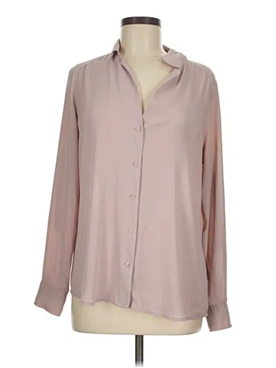 Pre-owned Express Long Sleeve Blouse In Tan