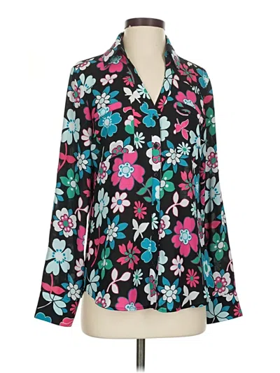 Pre-owned Express Long Sleeve Blouse In Teal
